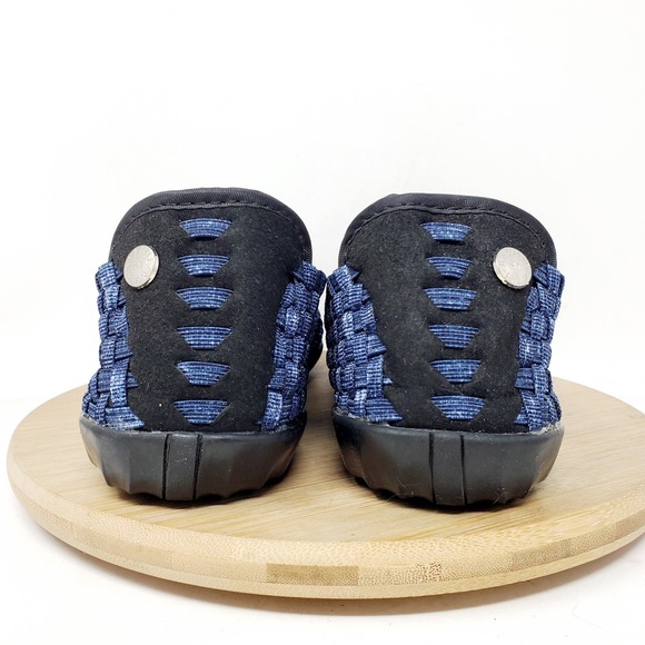 Bernie Mev Catwalk Shoes Womens 38 Blue‎ Woven Loafer Flat Minimalist Sandal - Picture 8 of 11